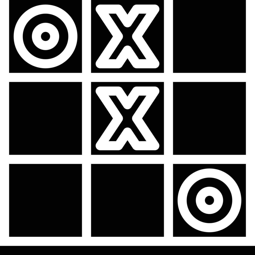 tic tac toe game wooden board entertainment - solid icon vector