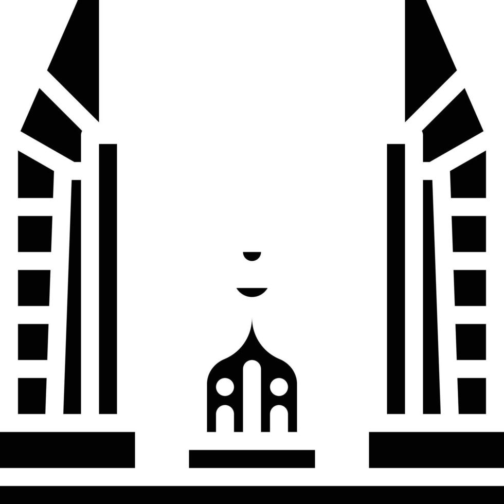 democracy monument thailand landmark bangkok - solid icon vector