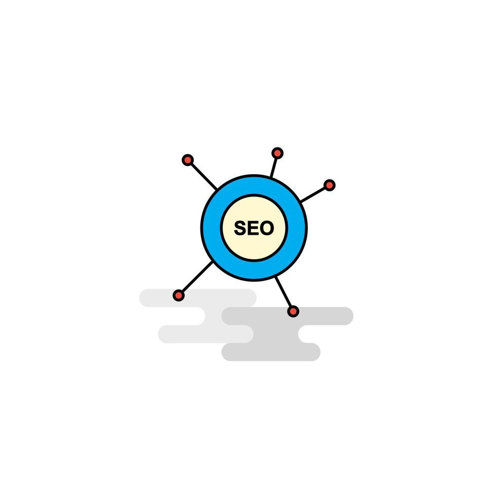 vector de icono de seo plano