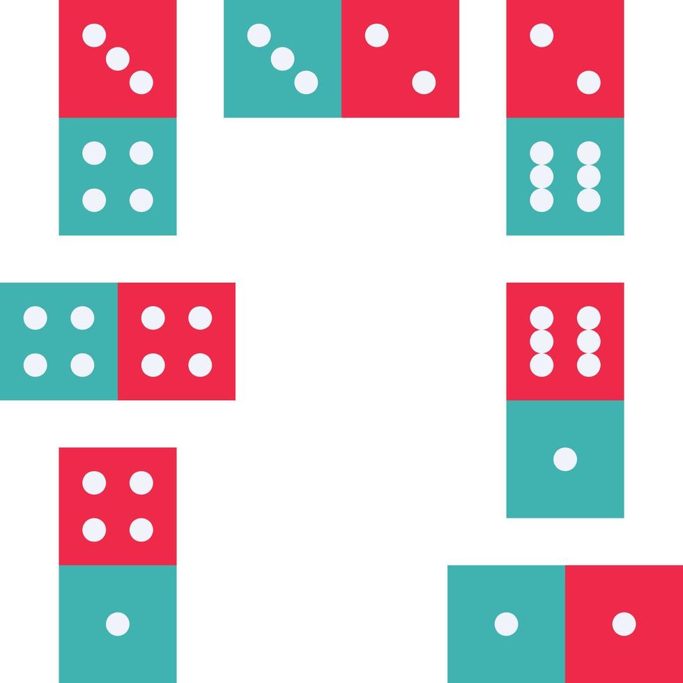 domino game casino board - flat icon vector
