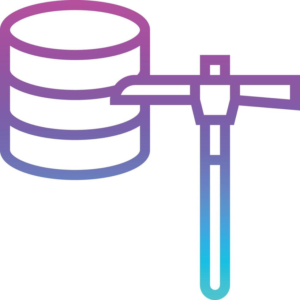 mining data integration software development - gradient icon vector