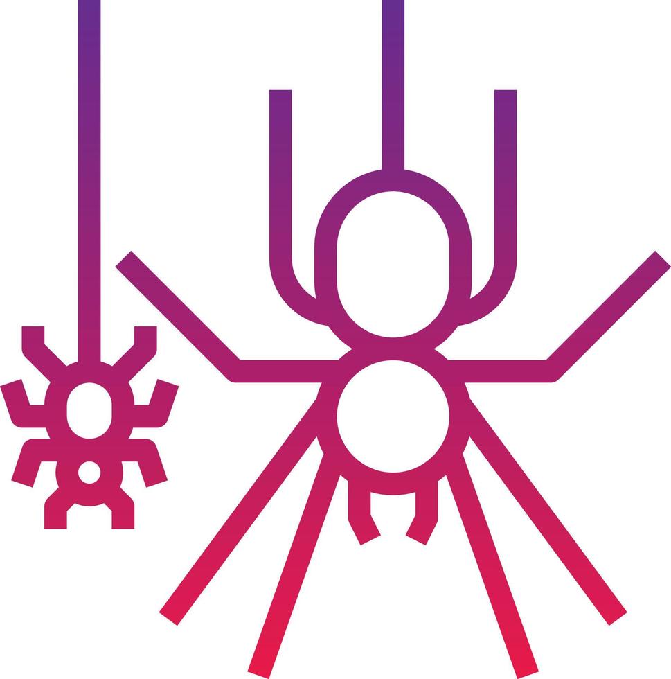 spider web animal haunted halloween - gradient icon vector