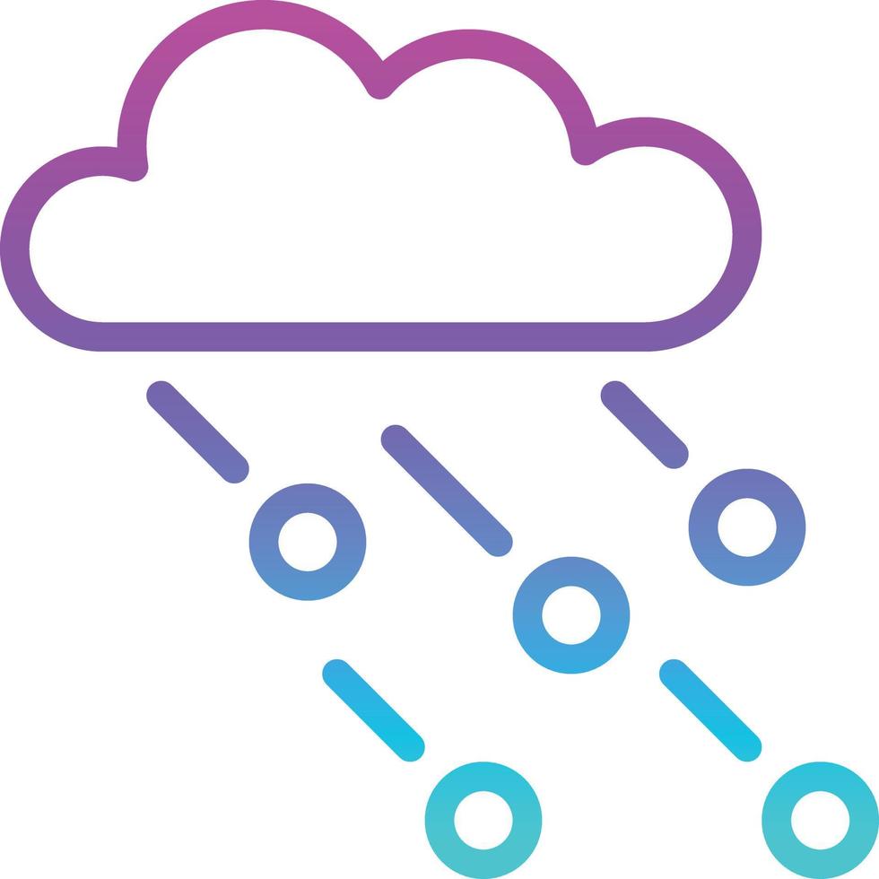 sleeting snowing raining strom - gradient icon vector