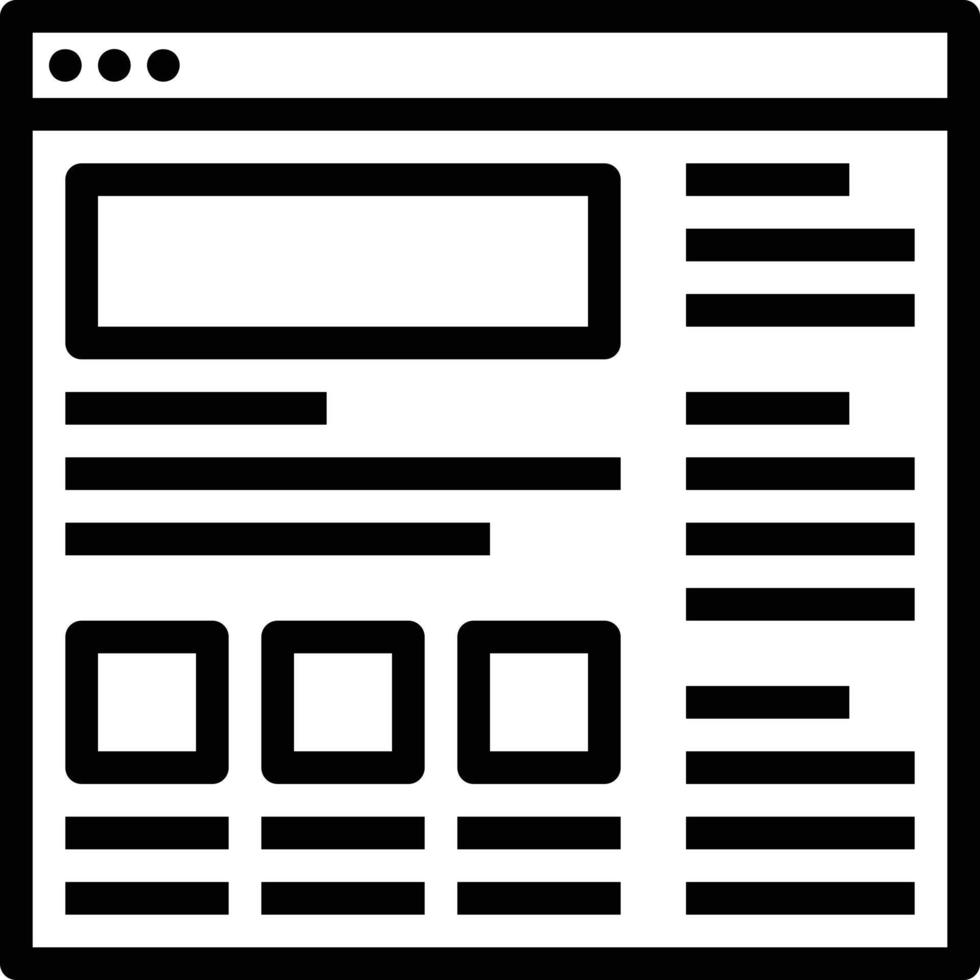 web blog feed news multimedia - outline icon vector