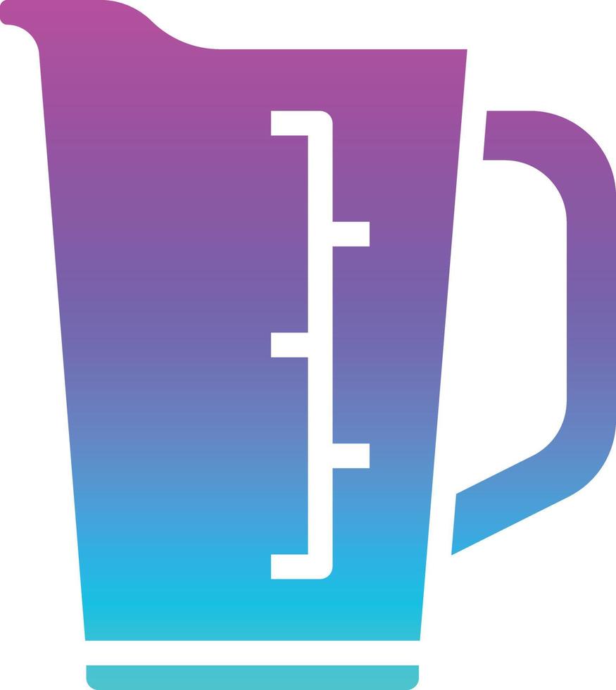 pitcher measurement jug jar kitchen - gradient solid icon vector