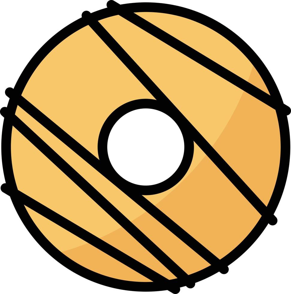 donut dessert coffee cafe restaurant - filled outline icon vector