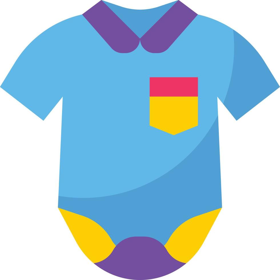 bodysuit clothes newborn baby accessories - flat icon vector