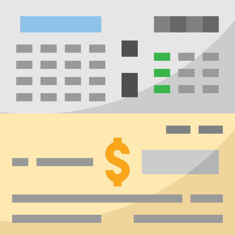 check payment bank money banking - flat icon vector