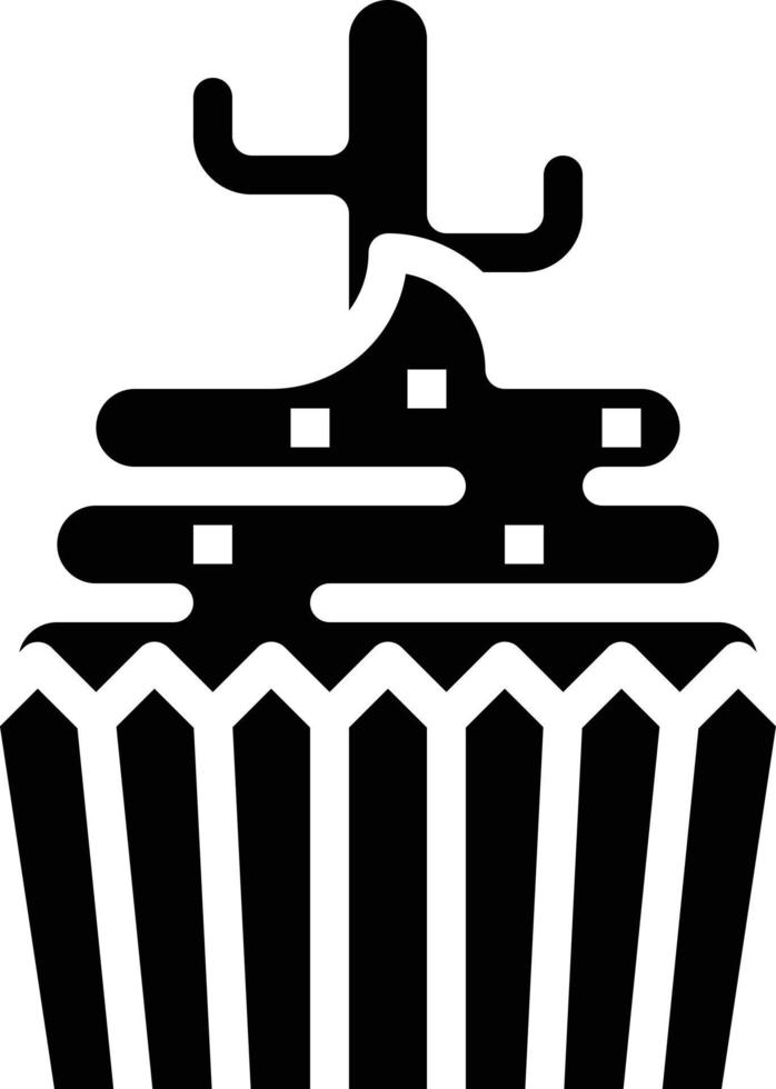 cup cake coffee cafe restaurant - solid icon vector