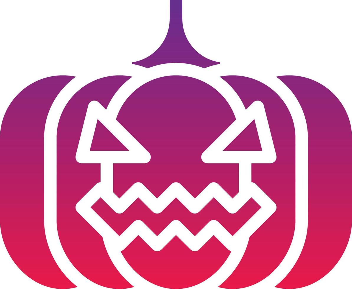 pumpkin head lighting decoration halloween - solid gradient icon vector