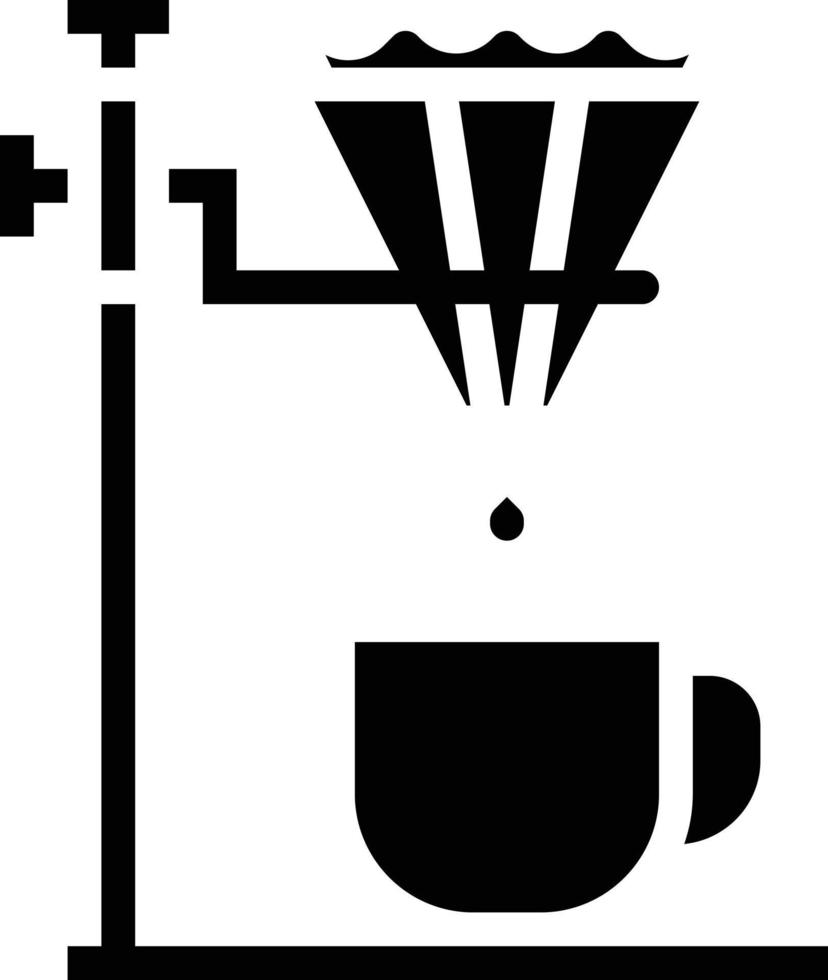 drip coffee cafe restaurant - solid icon vector