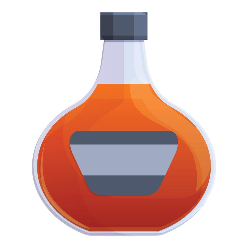 Bourbon pot bottle icon, cartoon style vector