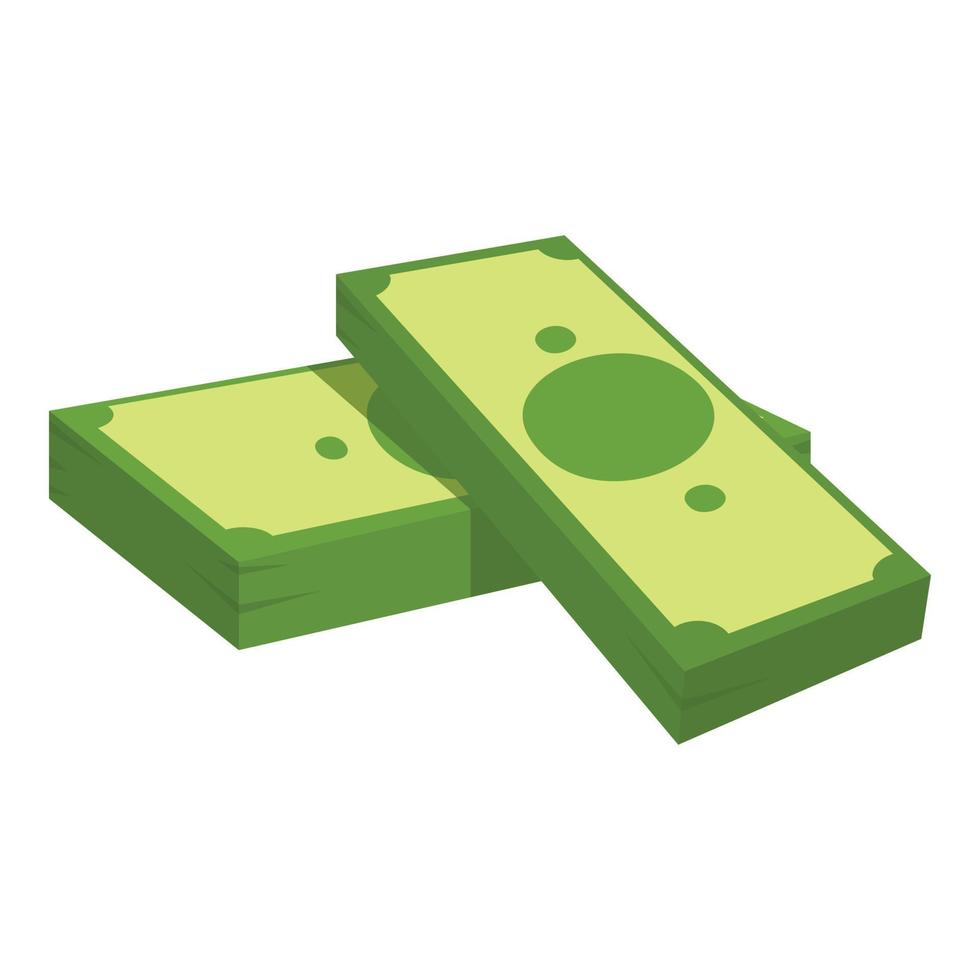 Bank cash icon, cartoon style vector