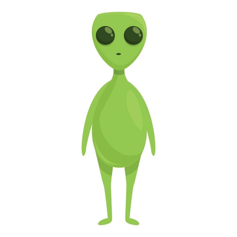 cara icono alienígena vector de dibujos animados. lindo ovni