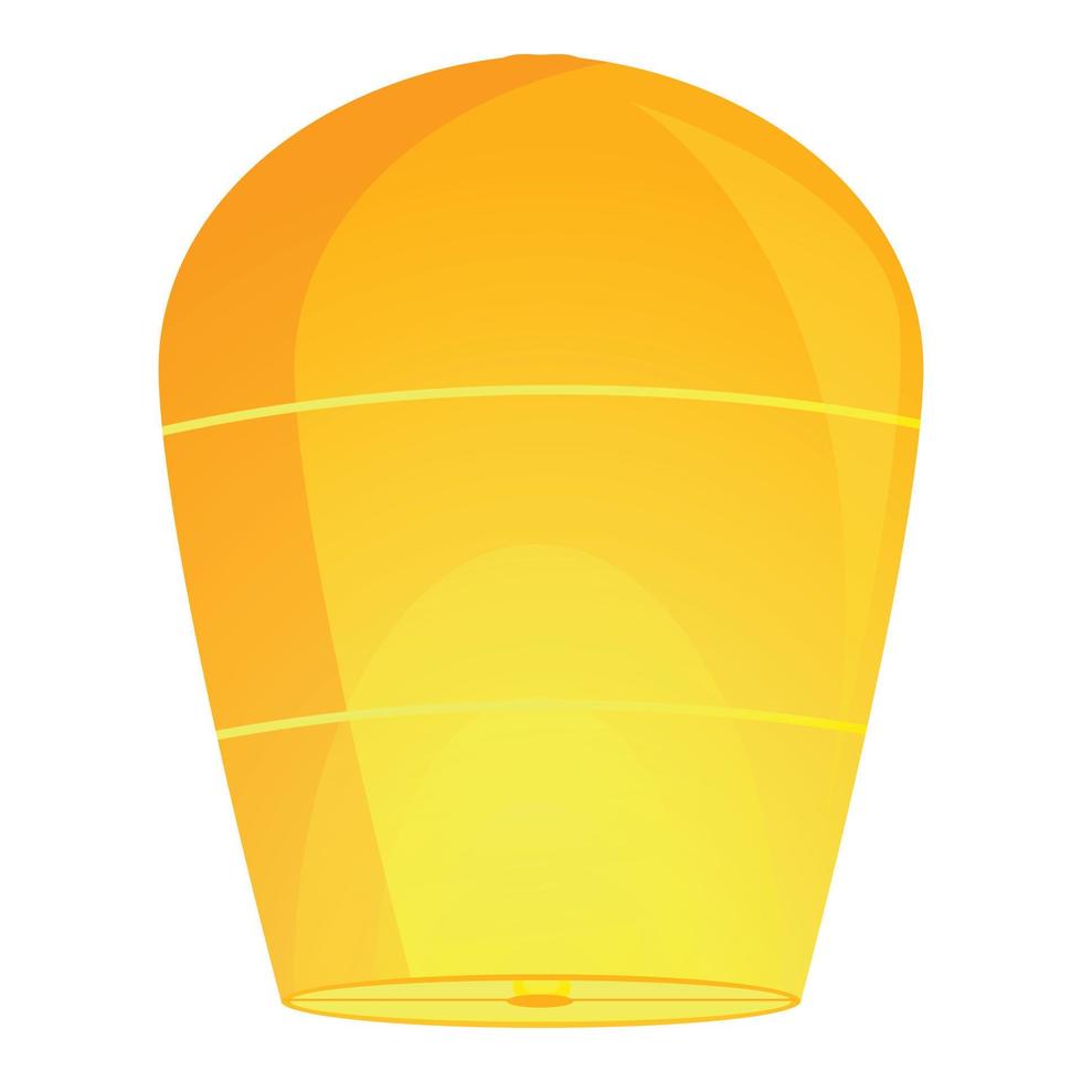 Asia floating lantern icon, cartoon style vector