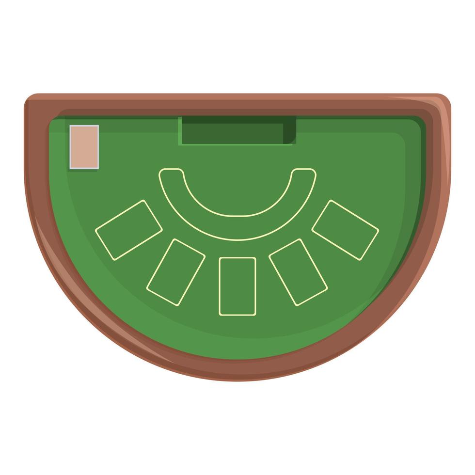 Green play table icon cartoon vector. Casino jack vector