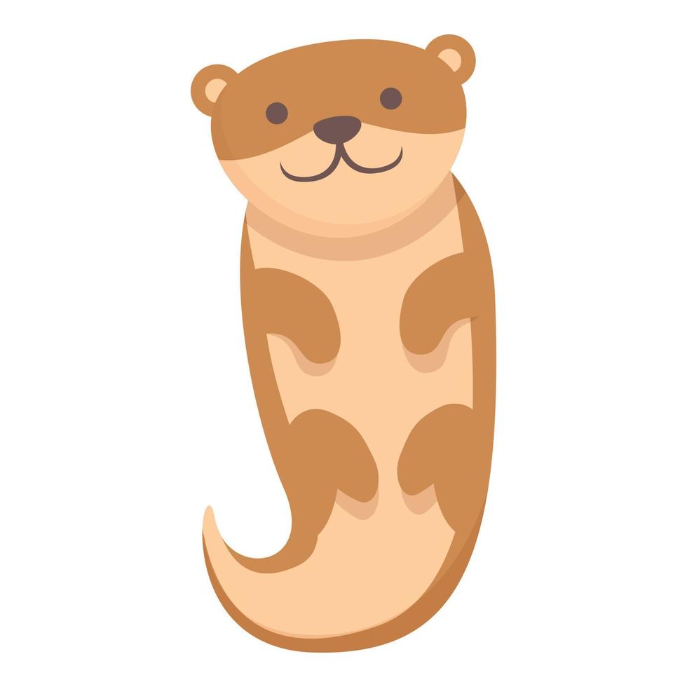 Smiling weasel icon cartoon vector. Stoat animal vector