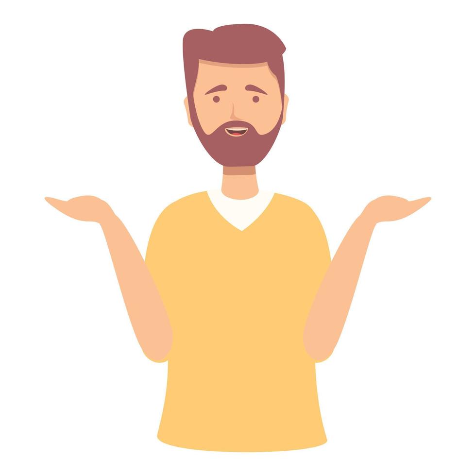 Wow person icon cartoon vector. Happy man vector