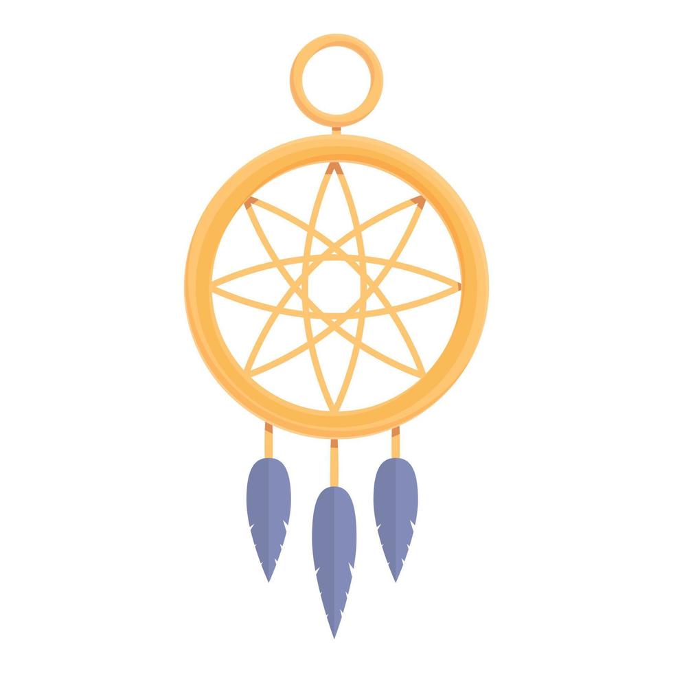 Colorful dream catcher icon cartoon style Vector Image