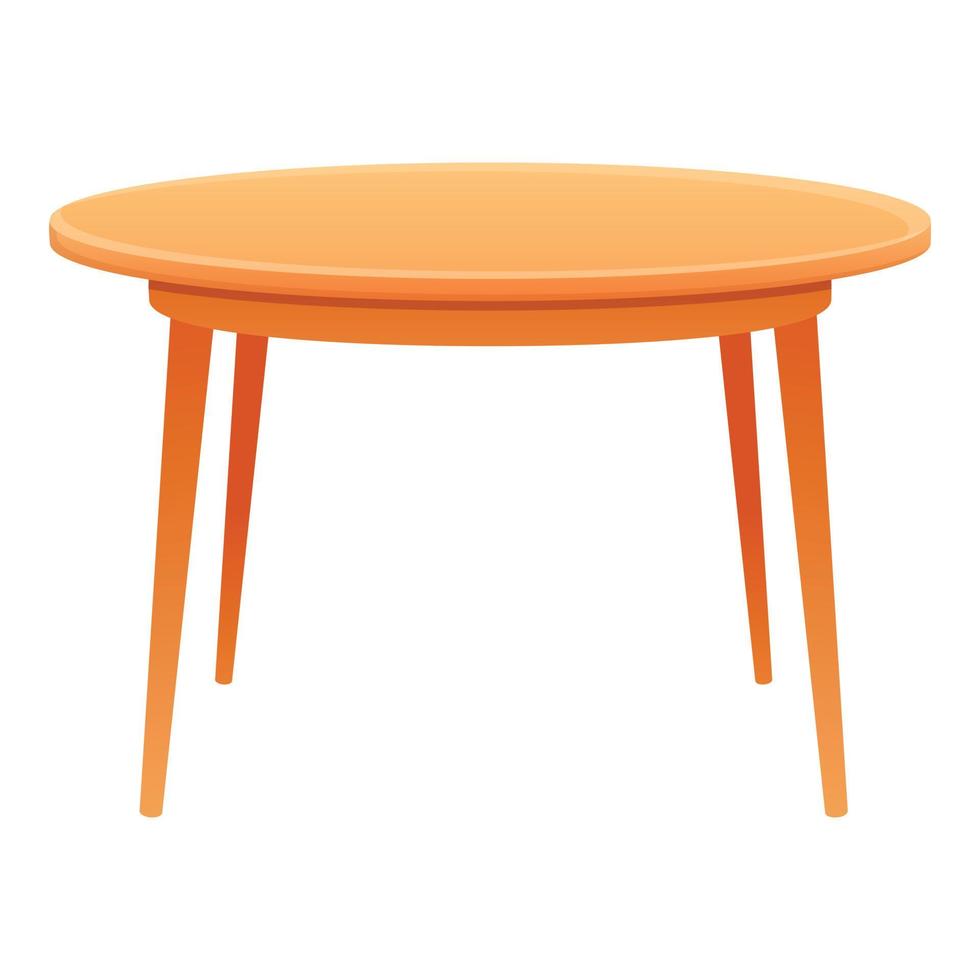Room table icon, cartoon style vector