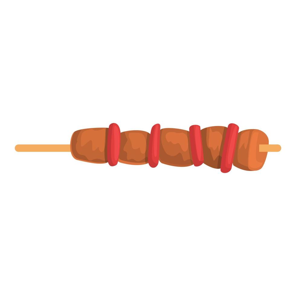 Bbq stick icon, cartoon style vector
