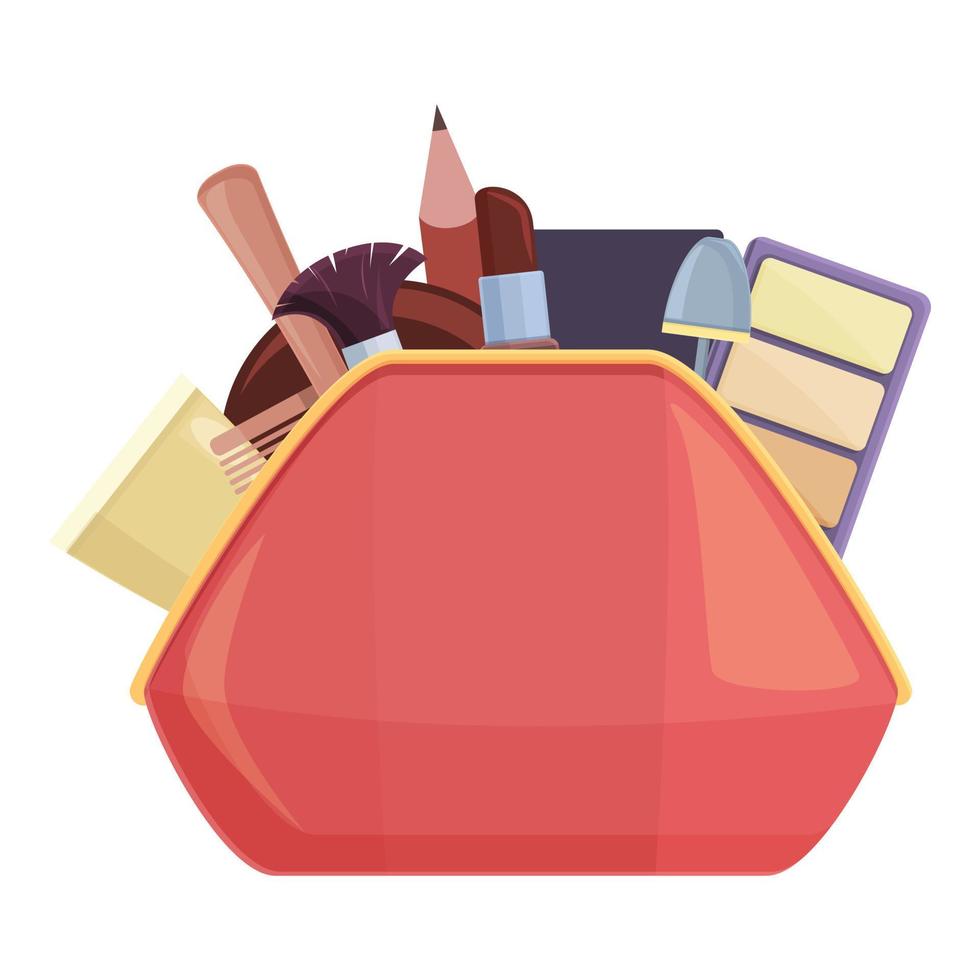Cosmetic pouch icon cartoon vector. Makeup bag 14358814 Vector Art at