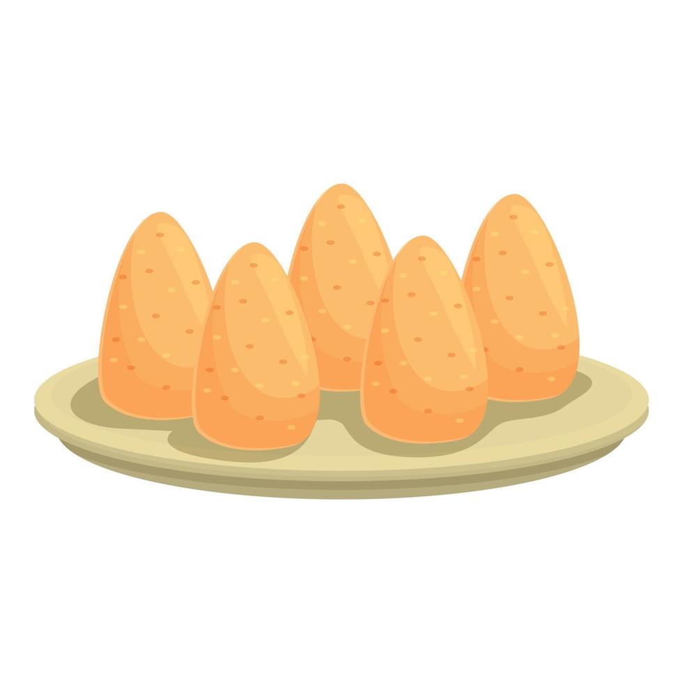 Cooked vegetable icon cartoon vector. Food dish vector