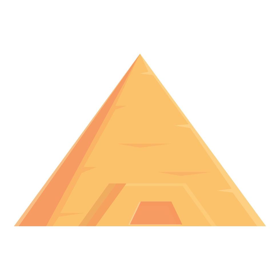 Landscape pyramid icon cartoon vector. Ancient desert vector