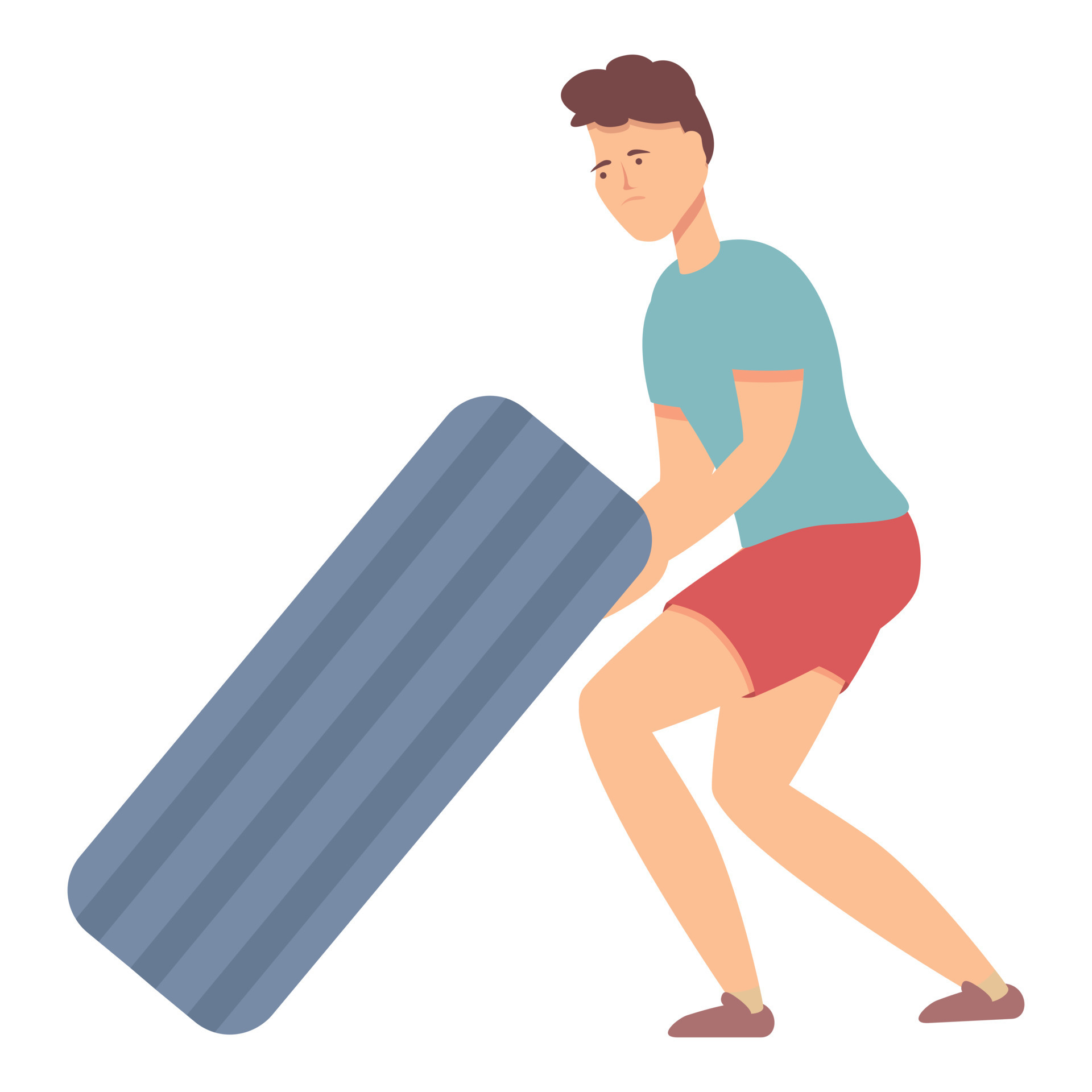 Tyre workout icon cartoon vector. Street training 14358858 Vector Art