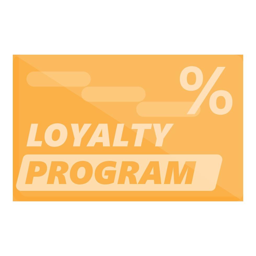 Loyalty program icon cartoon vector. Card gift vector