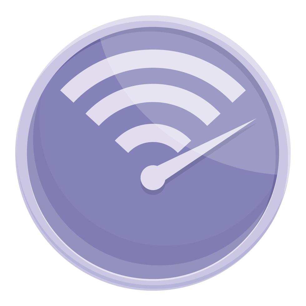 Internet speed home wifi icon, cartoon style vector