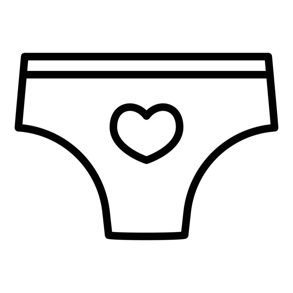 Diaper icon, outline style vector