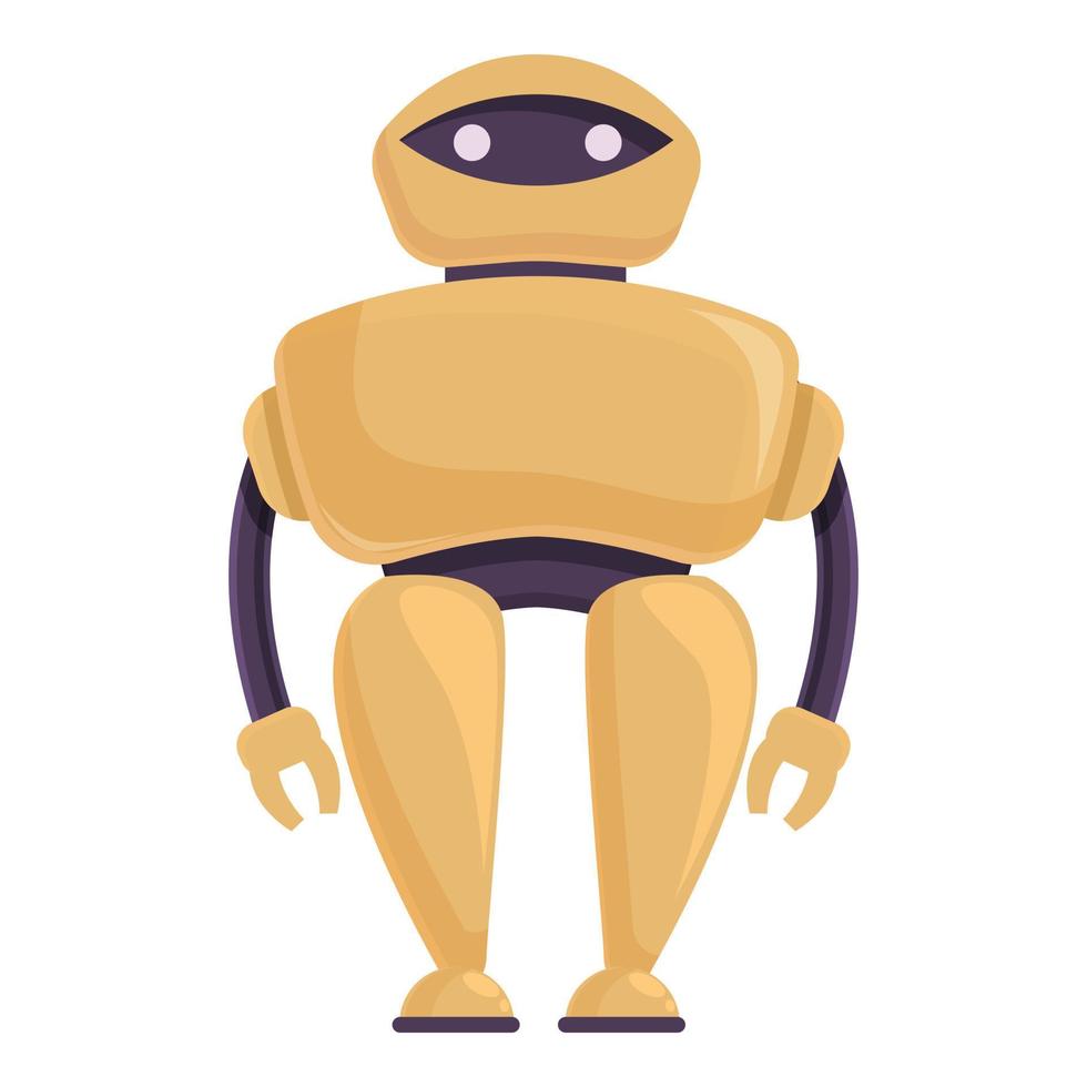 vector de dibujos animados de icono de robot humanoide. lindo personaje