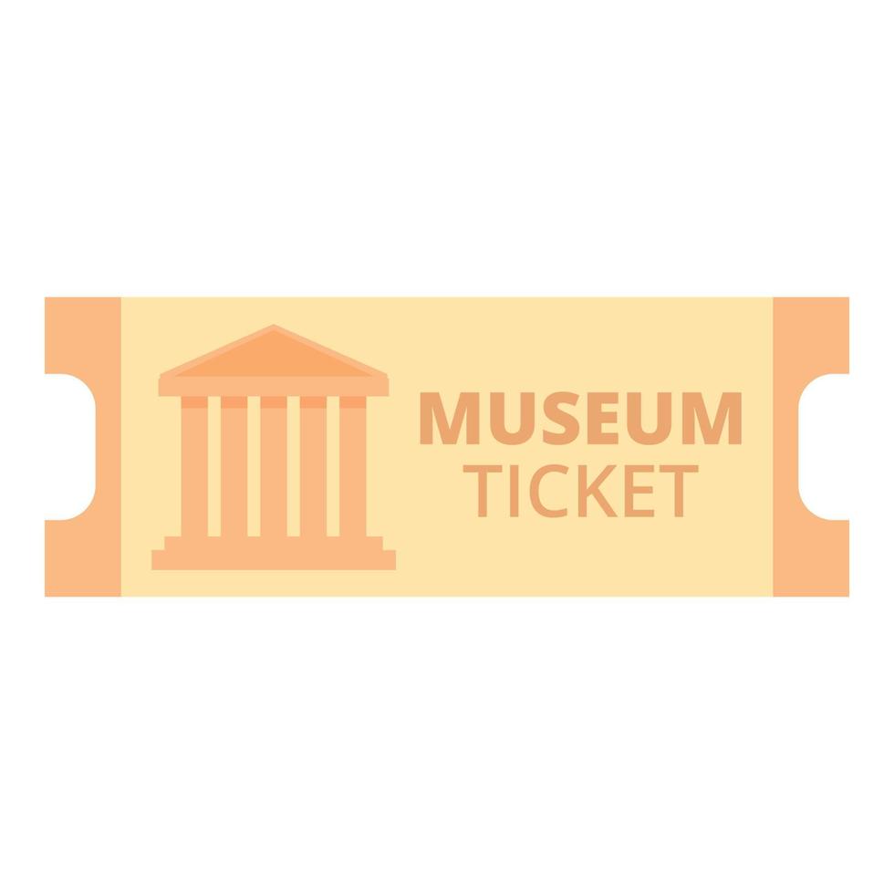 Museum ticket icon cartoon vector. Pass coupon vector