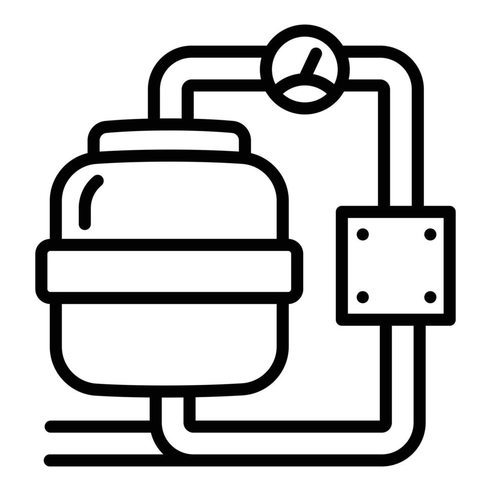 Pool pump icon, outline style vector