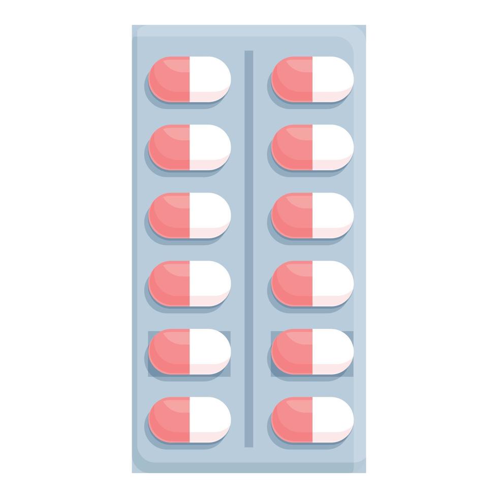 Antidepressant pack icon cartoon vector. Pill medication vector
