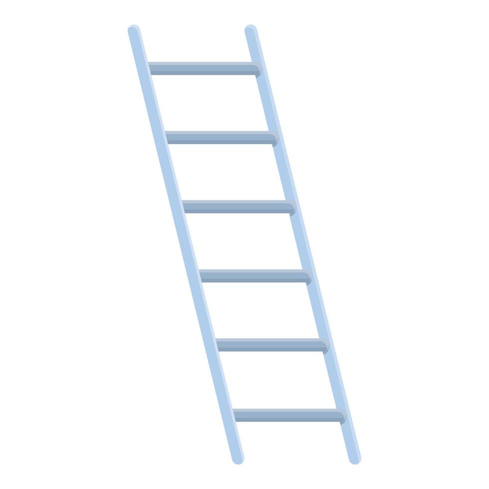 Metallic ladder icon, cartoon style vector