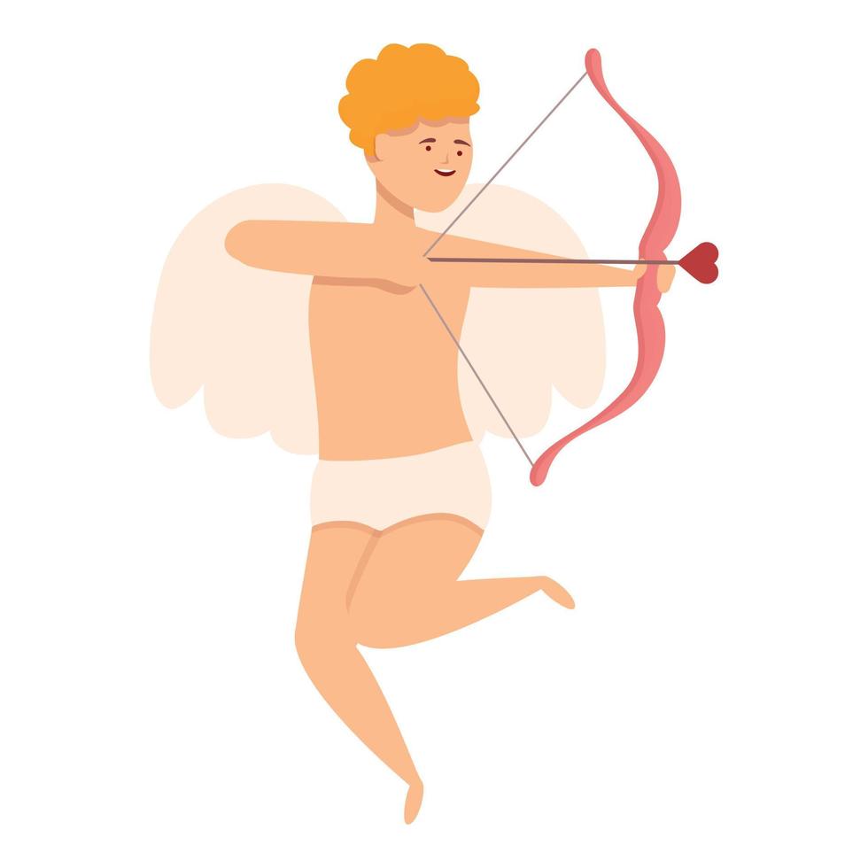 Baby cupid icon cartoon vector. Love day vector