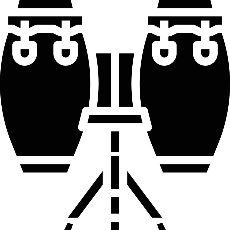 conga music musical instrument - solid icon vector