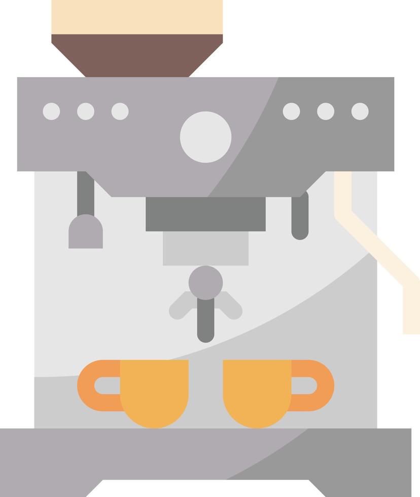 coffee machine cafe restaurant - flat icon vector