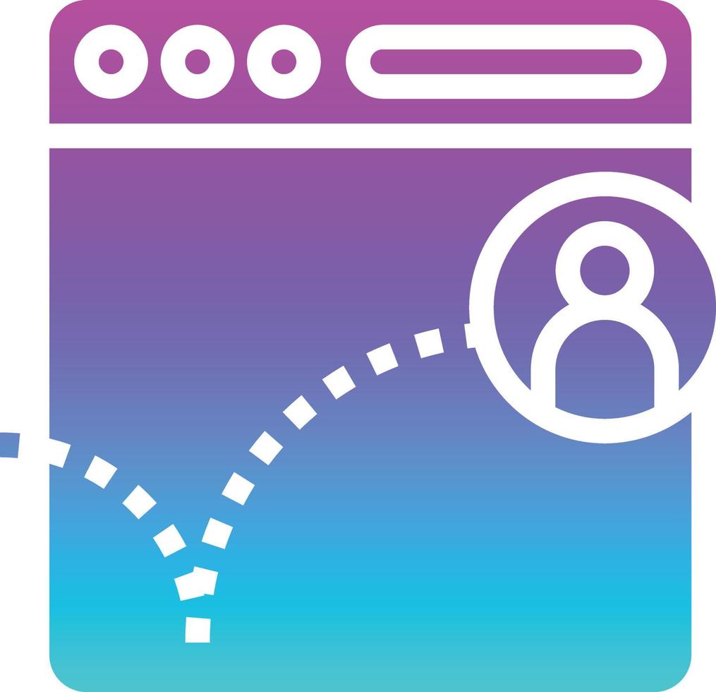 bounce rate user website seo - solid gradient icon vector