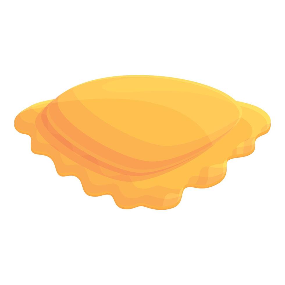 Ravioli with cheese icon, cartoon style vector