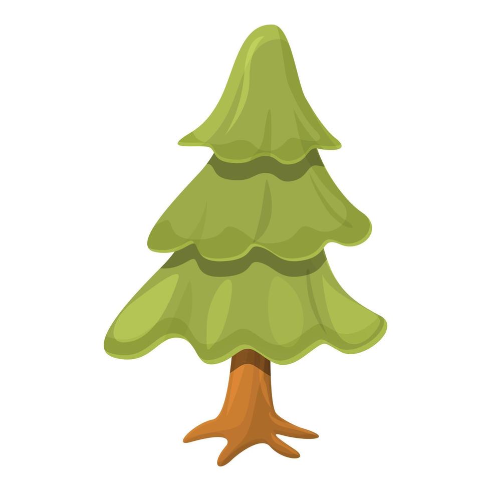 icono de árbol de navidad, estilo de dibujos animados vector