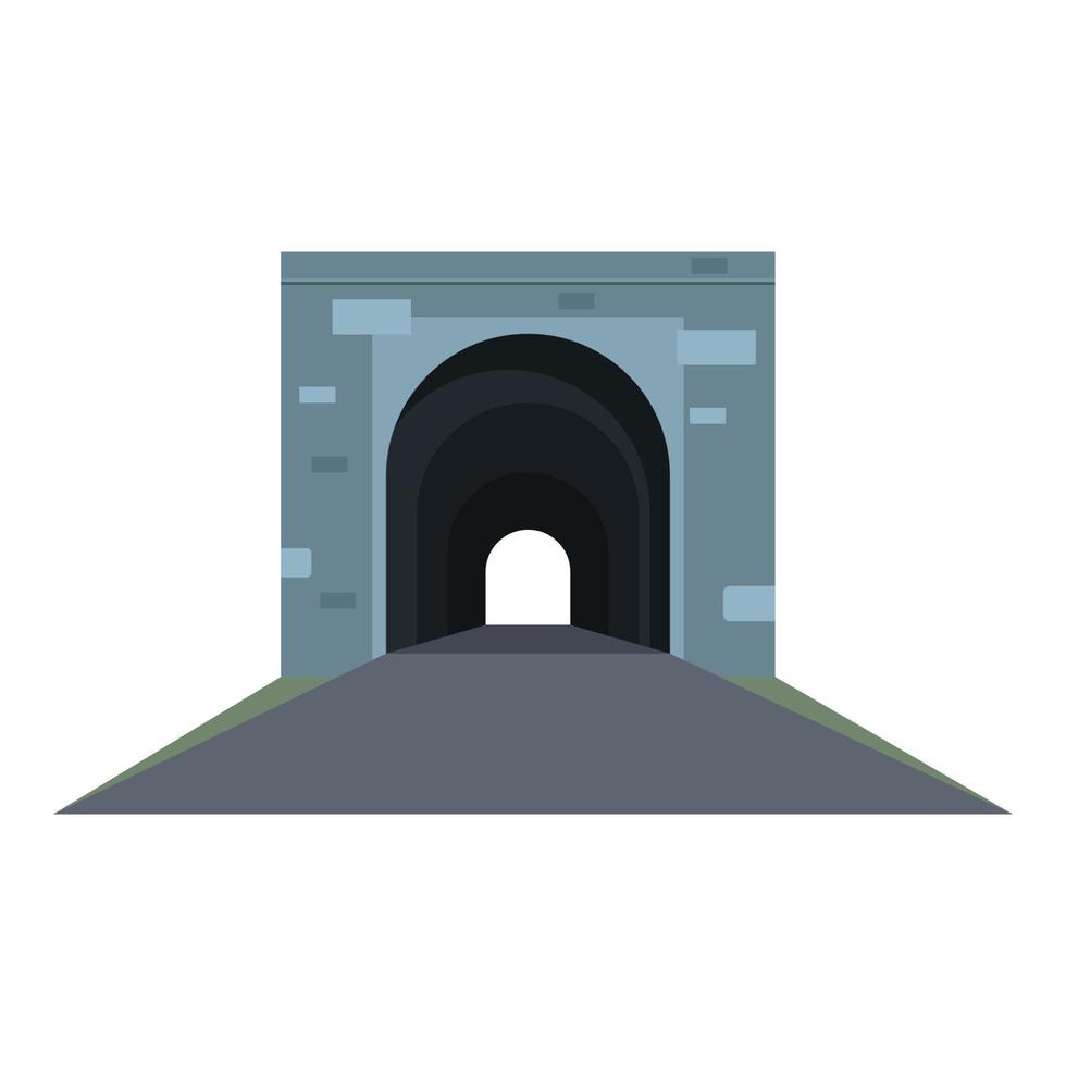 Metro tunnel icon, cartoon style vector