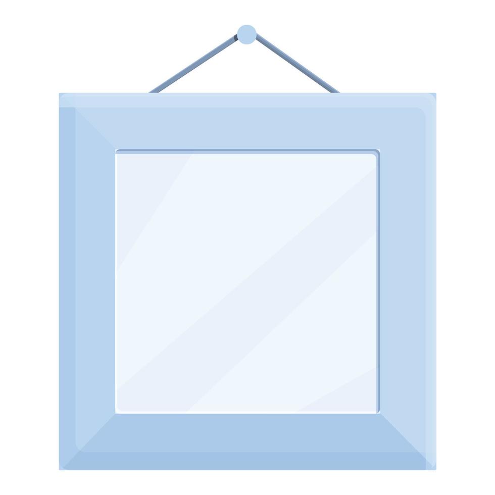 Portrait photo frame icon, cartoon style vector