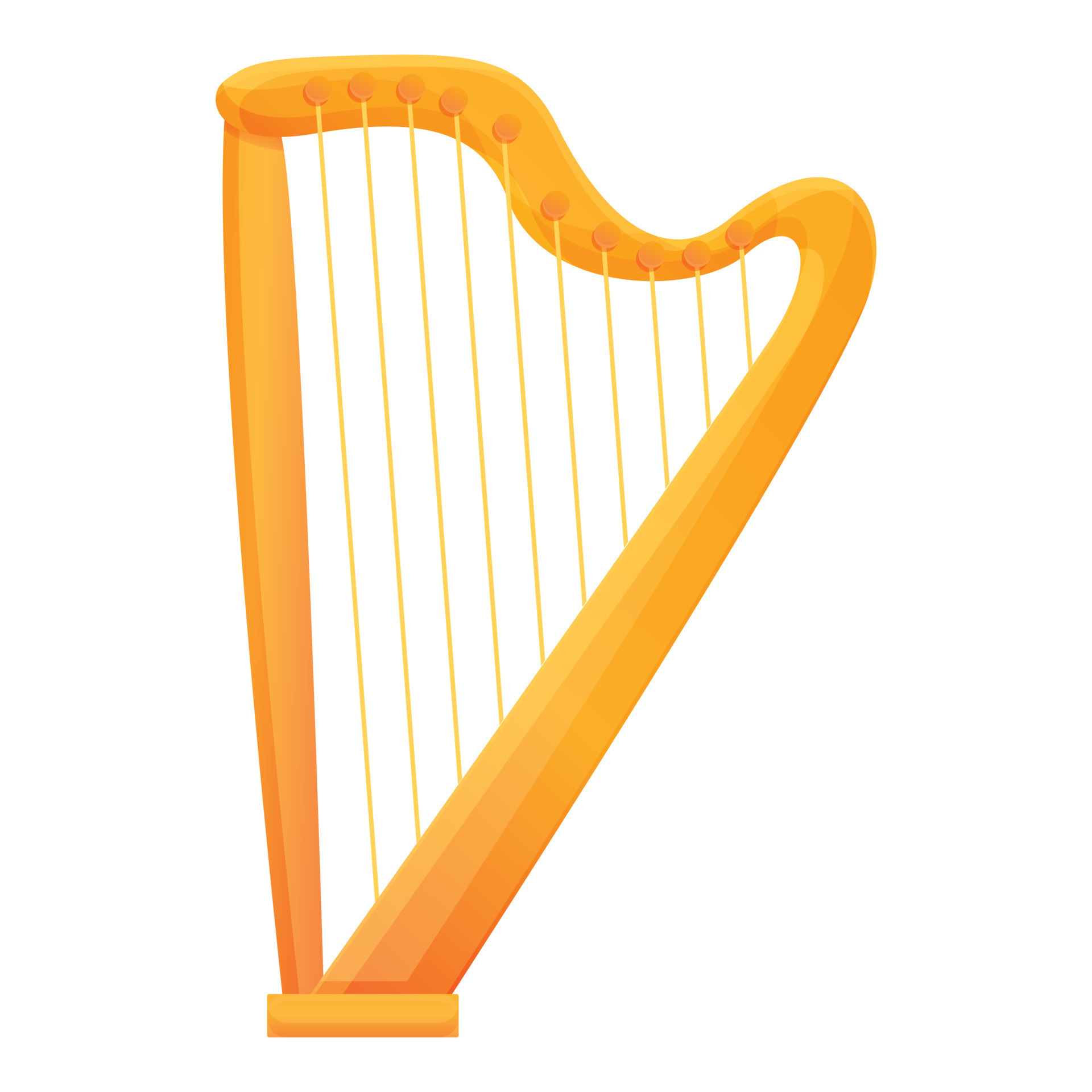 Retro harp icon, cartoon style 14359092 Vector Art at Vecteezy