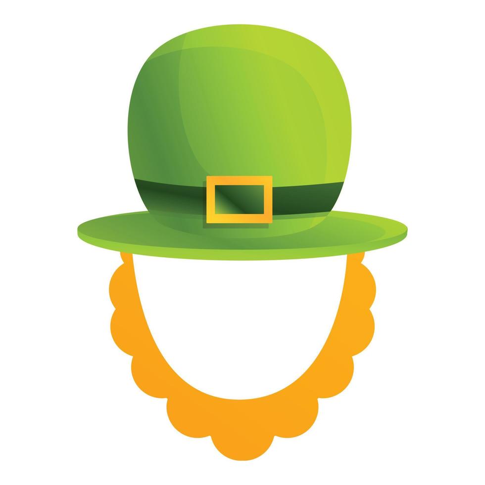 icono de sombrero de patrick de irlanda, estilo de dibujos animados vector