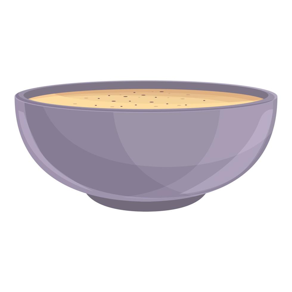 Cream soup meal icon cartoon vector. Vegetable bowl vector