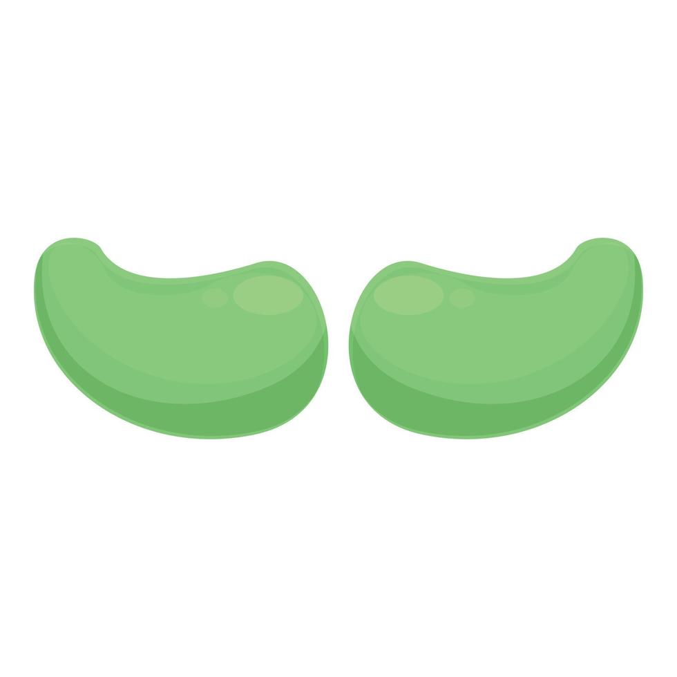 Green eye patch icon cartoon vector. Skin care vector