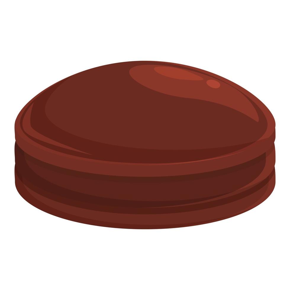 Cocoa cookie icon cartoon vector. Candy block vector